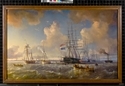graphics\mmr\P1180_EvS106-022H.jpg; P1180; Koning Willem II bezoekt het eskader te Vlissingen op 14 juli 1843; schilderij